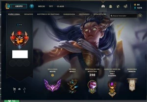 Conta lol S3, 1m300 maestria de vayne, decay do challenger - League of Legends