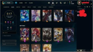 CONTA LOL LEAGUE OF LEGENDS 517 SKINS LEVEL 322