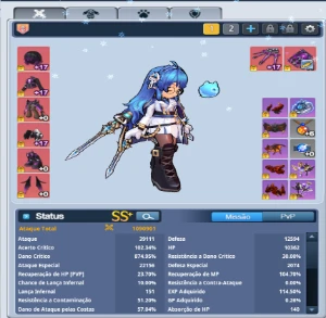 Contra Grand Chase Chase lvl 607 FULL COLECAO CARTA 1360 - Grand Fantasia GF