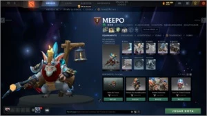 CONTA DOTA 2 COM ARCANAS, INVOKER KID, SETs etc...