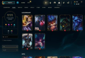 Acc Esmeralda4 60K Essencia Troca Nick Disponivel 111 Skins - League of Legends LOL