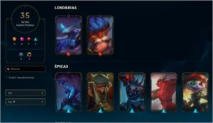 CONTA COM SKINS RARAS - League of Legends LOL