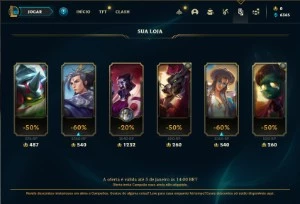 Conta platina 1 com 28 Champs e 3 Skins ( 90 PDL ) - League of Legends LOL