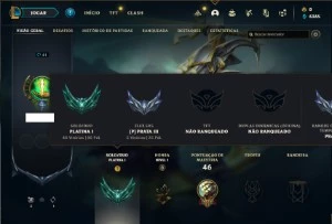 Conta platina 1 com 28 Champs e 3 Skins ( 90 PDL ) - League of Legends LOL