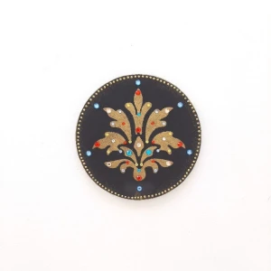 Mandala Indiana Preta - Artesanato e Personalizados