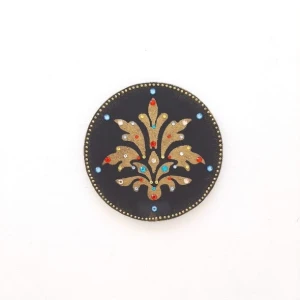 Mandala Indiana Preta - Artesanato e Personalizados