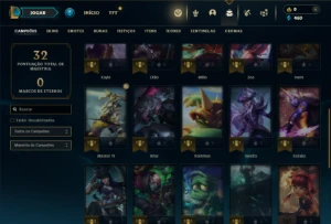 Prata 4 com 35 Champs e 3 Skins - League of Legends LOL