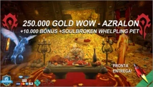 250.000 Gold Wow Azralon E Outros Servidores. + Bônus - Blizzard