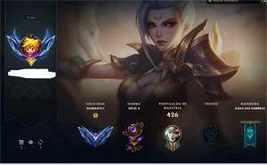 Conta Diamante 1 MMR BOM 240skins - League of Legends LOL