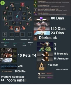 Mago 696 GS - SA Varios itens de perolas na conta, Confira - Black Desert