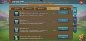 Conta Lords Mobile com 264m de Poder com T4 e 358K de Gemas