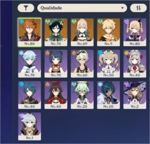 Conta genshin impact venti, childe, jean c1