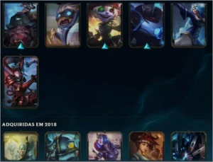 Conta LOL, MMR Platina, 230+ skins, todos os campeões. - League of Legends
