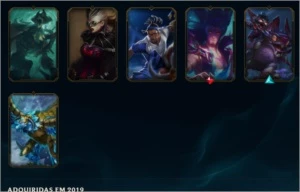 Conta LOL, MMR Platina, 230+ skins, todos os campeões. - League of Legends
