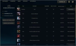 Conta rara| Season 3 | Skins vitoriosas | 200 Skins |e+ - League of Legends LOL