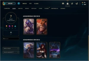 Conta Unranked com 7 skins e 36 champs - League of Legends LOL