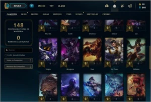 Conta Unranked com 7 skins e 36 champs - League of Legends LOL