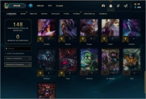 Conta Unranked com 7 skins e 36 champs - League of Legends LOL