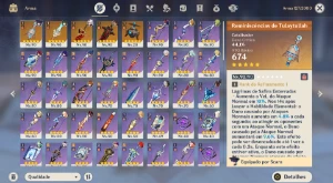 Conta Genshin AR 58 14 char t5 + 5 armas t5 + banner garanti - Genshin Impact