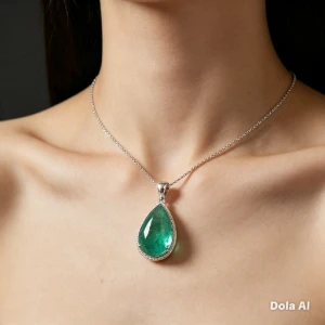 Esmeralda colombiana extra gota 0,85 ct - Artesanato e Personalizados