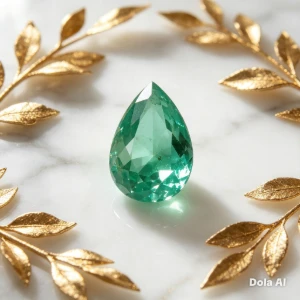 Esmeralda colombiana extra gota 0,85 ct - Artesanato e Personalizados