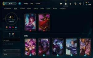 Conta levei 49 com 45 skins - League of Legends LOL