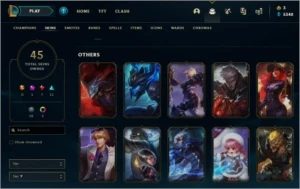 Conta levei 49 com 45 skins - League of Legends LOL