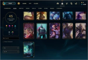 Conta levei 49 com 45 skins - League of Legends LOL