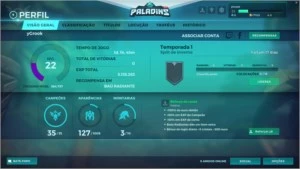 CONTA PALADINS LEVEL 22 - Outros