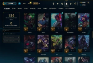 Platina 1 com 80 Champs e 21 Skins - League of Legends LOL