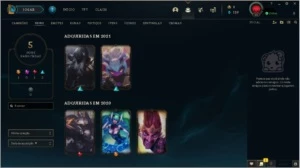 Conta com Dj Sona, Aatrox Lua Sangrenta, e Jax reinos mech - League of Legends LOL