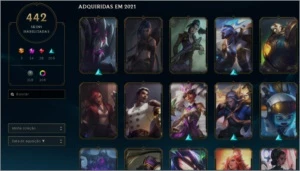 CONTA LEAGUE OF LEGENDS 442 SKIN ELO MESTRE LOL