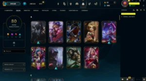 LEAGUE OF LEGENDS: Conta Épica com 130 Campeões e 80 Skins LOL