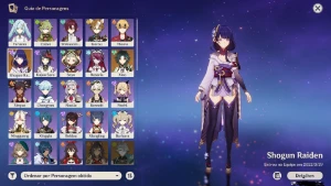 Conta AR 46 - 2x 5⭐ Raiden & Xiao - 200 Tiros - Maremoto - Genshin Impact