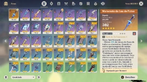 Conta AR 46 - 2x 5⭐ Raiden & Xiao - 200 Tiros - Maremoto - Genshin Impact