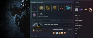 conta steam ouro mestre 6 medalhas varios jogos level 13 - Counter Strike CS
