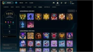 CONTA LEAGUE OF LEGENDS 1119 SKINS, COMPLETA LOL