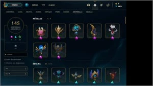 CONTA LEAGUE OF LEGENDS 1119 SKINS, COMPLETA LOL
