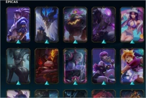 vendo conta de lol lvl 290 151 champions  124 skins - League of Legends