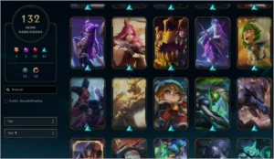 vendo conta de lol lvl 290 151 champions  124 skins - League of Legends