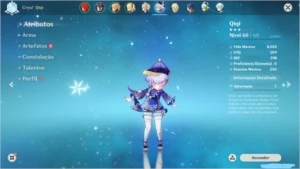 Conta Genshin Ar 45 Diluc, Mona, Qiqi, Jean E 2 Armas 5* - Genshin Impact