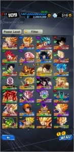 DB LEGENDS LVL 109 ACCOUNT ACTIVE - Dragon Ball Legends