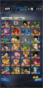 DB LEGENDS LVL 109 ACCOUNT ACTIVE - Dragon Ball Legends