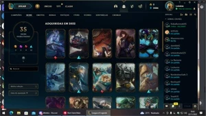 ACC LEAGUE OF LEGENDS VINCULADA COM VALORANT NV 86 LOL