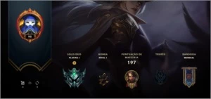CONTA LEAGUE OF LEGENDS PLAT 1 SOLO/DUO PLAT 1 FLEX