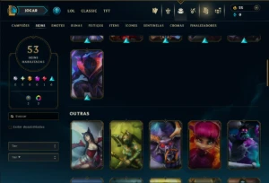 Unranked com 35 Champs e 53 Skins - League of Legends LOL