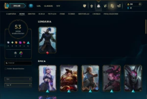 Unranked com 35 Champs e 53 Skins - League of Legends LOL