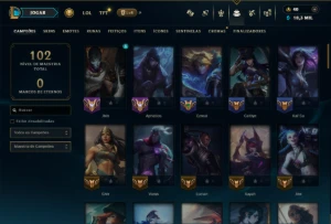 Ouro 4 com 80 Champs e 34 Skins +2 Prestigios ( MAIN ADC ) - League of Legends LOL