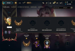 Ouro 4 com 80 Champs e 34 Skins +2 Prestigios ( MAIN ADC ) - League of Legends LOL