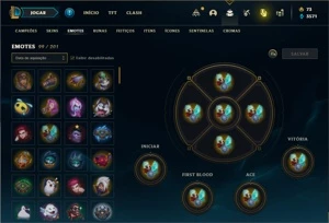 Conta ouro 3 com 105 Champs e 76 Skins (Ex Diamante) - League of Legends LOL